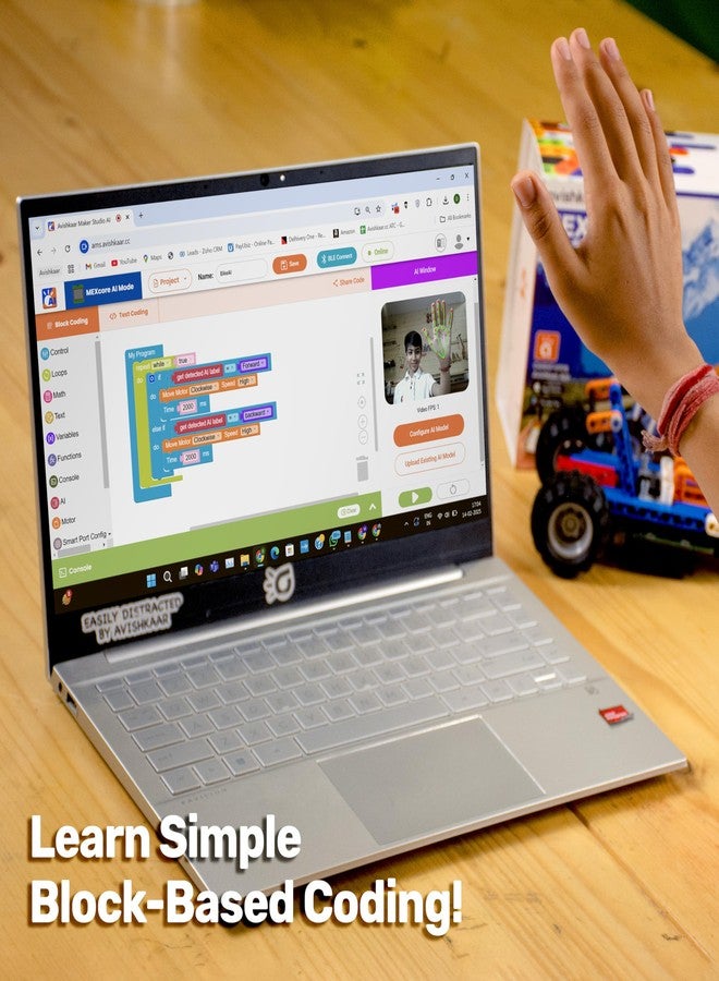 Avishkaar MEX Build-a-Bike, 4-in-1 DIY Bike and Car Kit, with Motor and Brain, Toys for Kids Aged 8-12, Building & Construction Set with 150+ Parts Robotics Kit, Made in India, Multicolor - Image 5